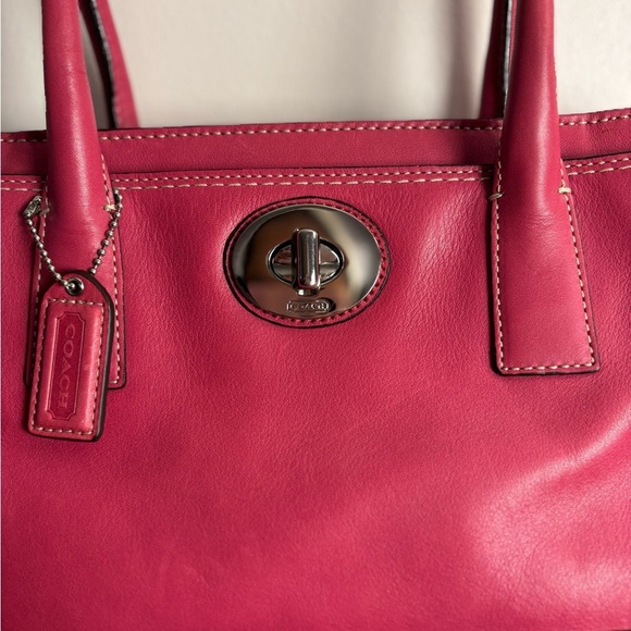 Coach Pink Madeline Leather Shoulder Bag / Tote - Picture 4 of 11